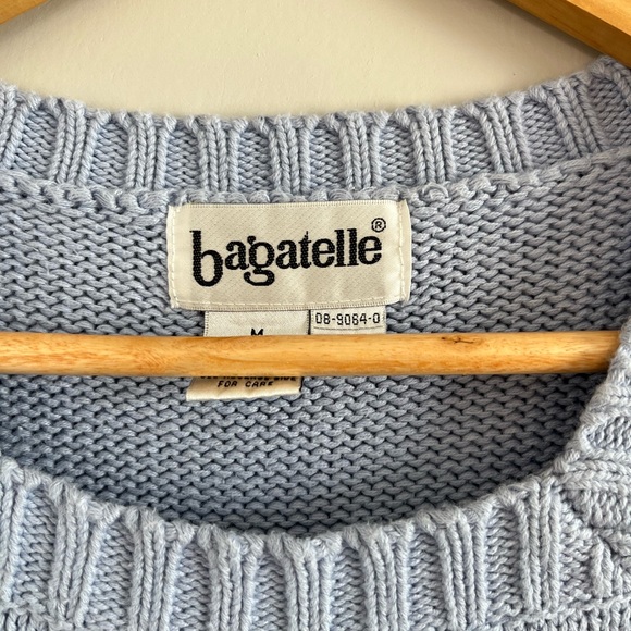 Bagatelle || Light Periwinkle Vintage Knit Top - Picture 3 of 5